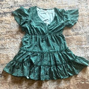 SHEIN 3XL Green Floral Dress